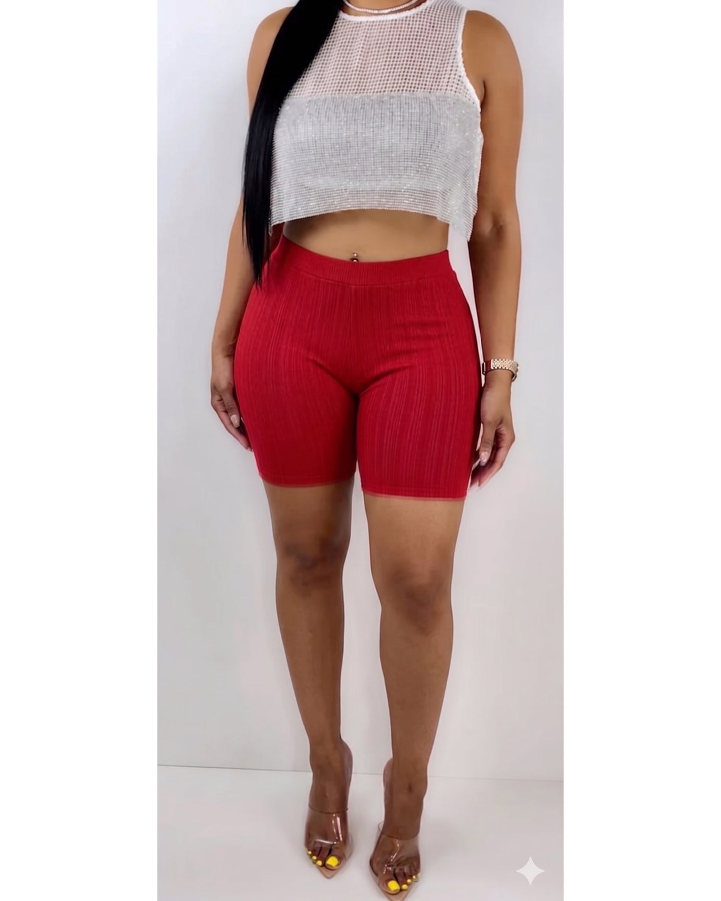 1001a RED Dunk Denim shorts