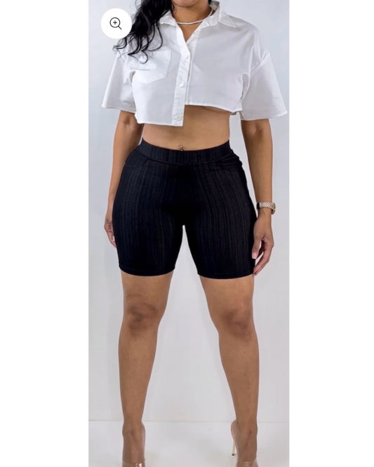 1000a Black Dunk Denim shorts