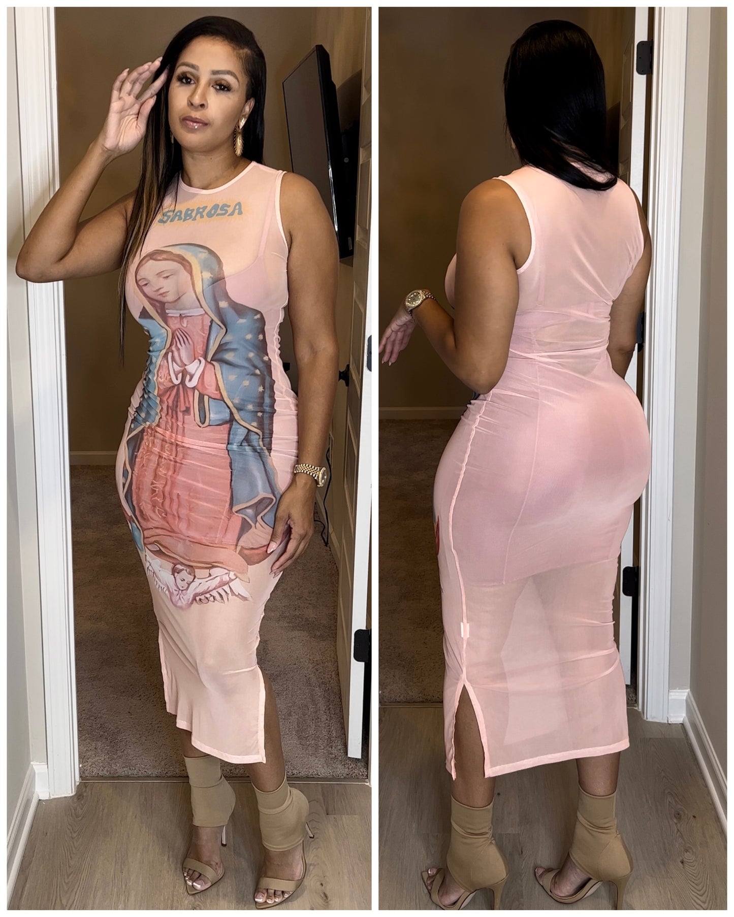 8040 Hail Mary Mesh Dress