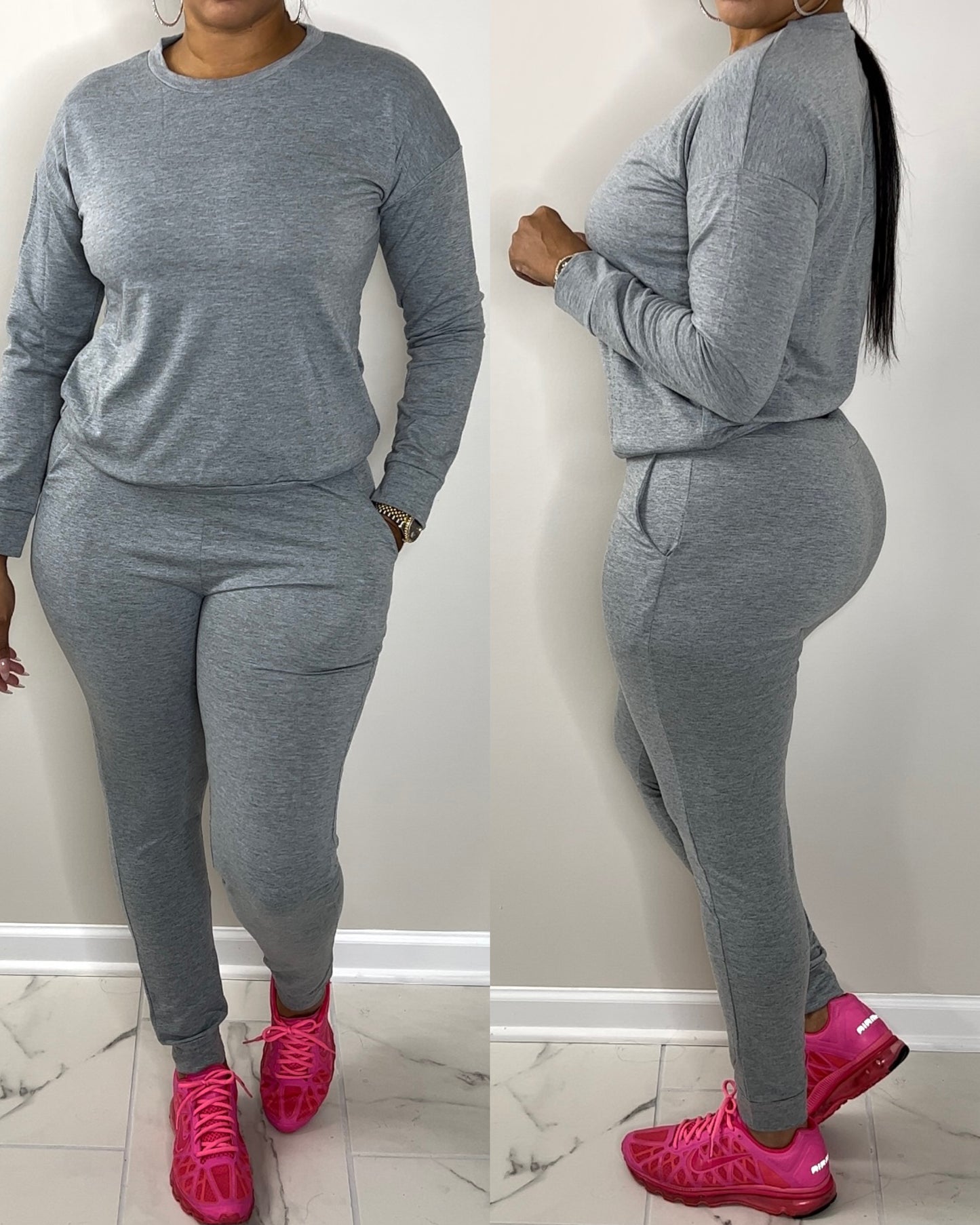 6031 Medium Gray Casual All-Day Set