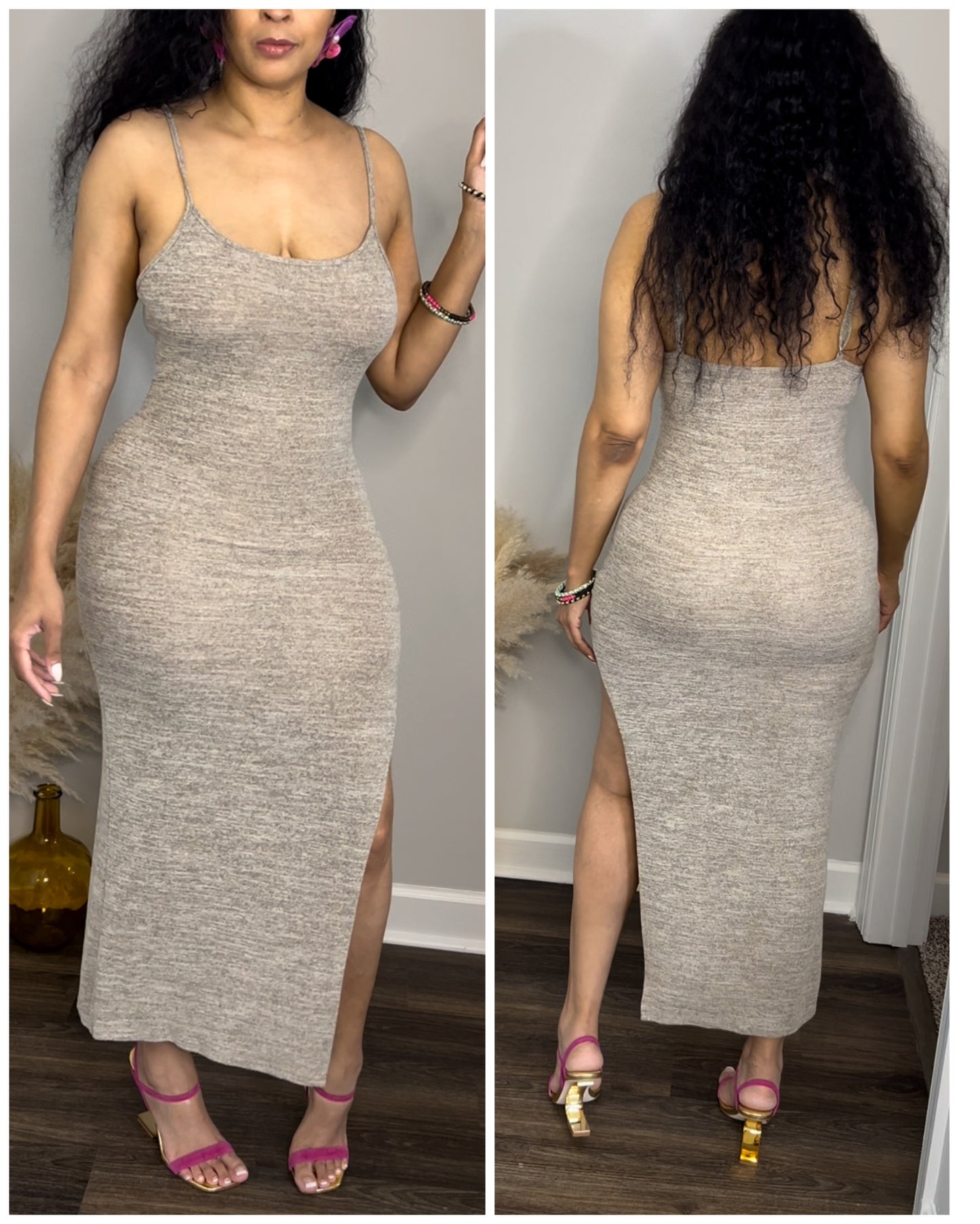 8064 Oatmeal dress