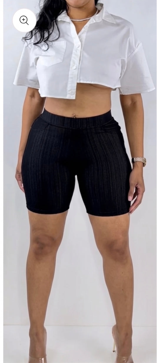1000a Black Dunk Denim shorts