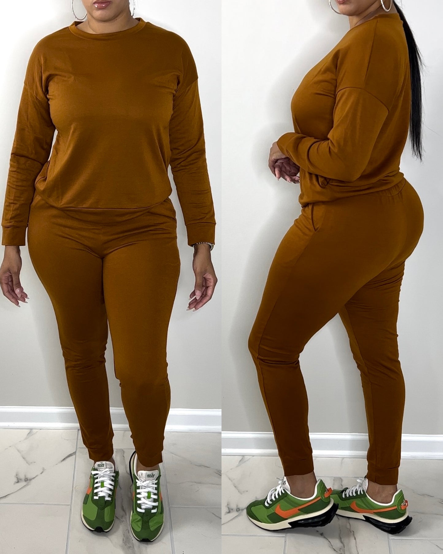 6031 Brown Casual All-Day Set