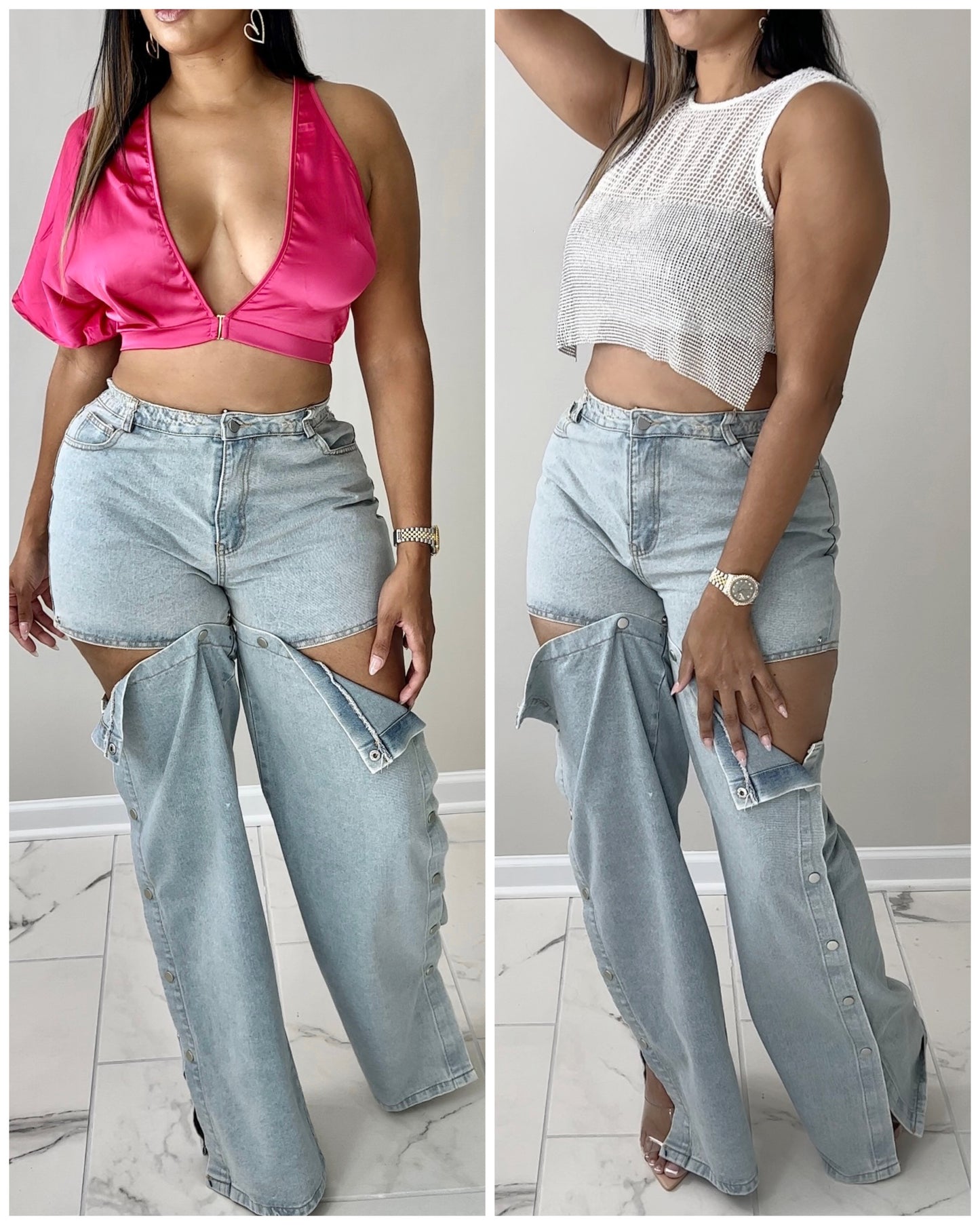 1008 Button Leg Pants