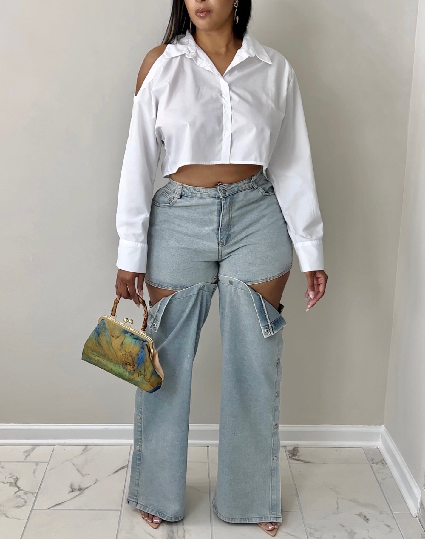 1008 Button Leg Pants