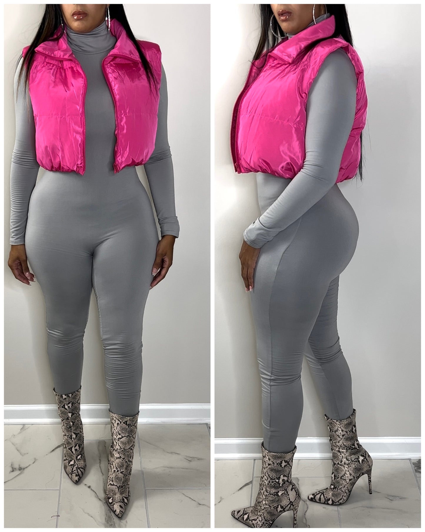 5002 Pink Puffer Vest