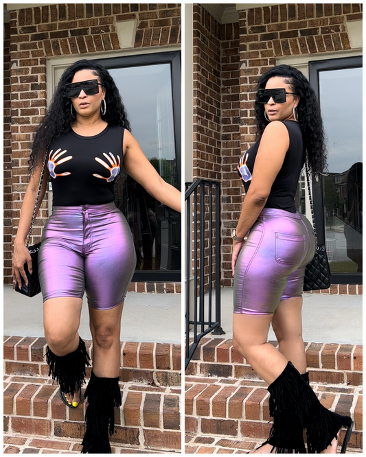 1051 Purple Shimmer Shorts